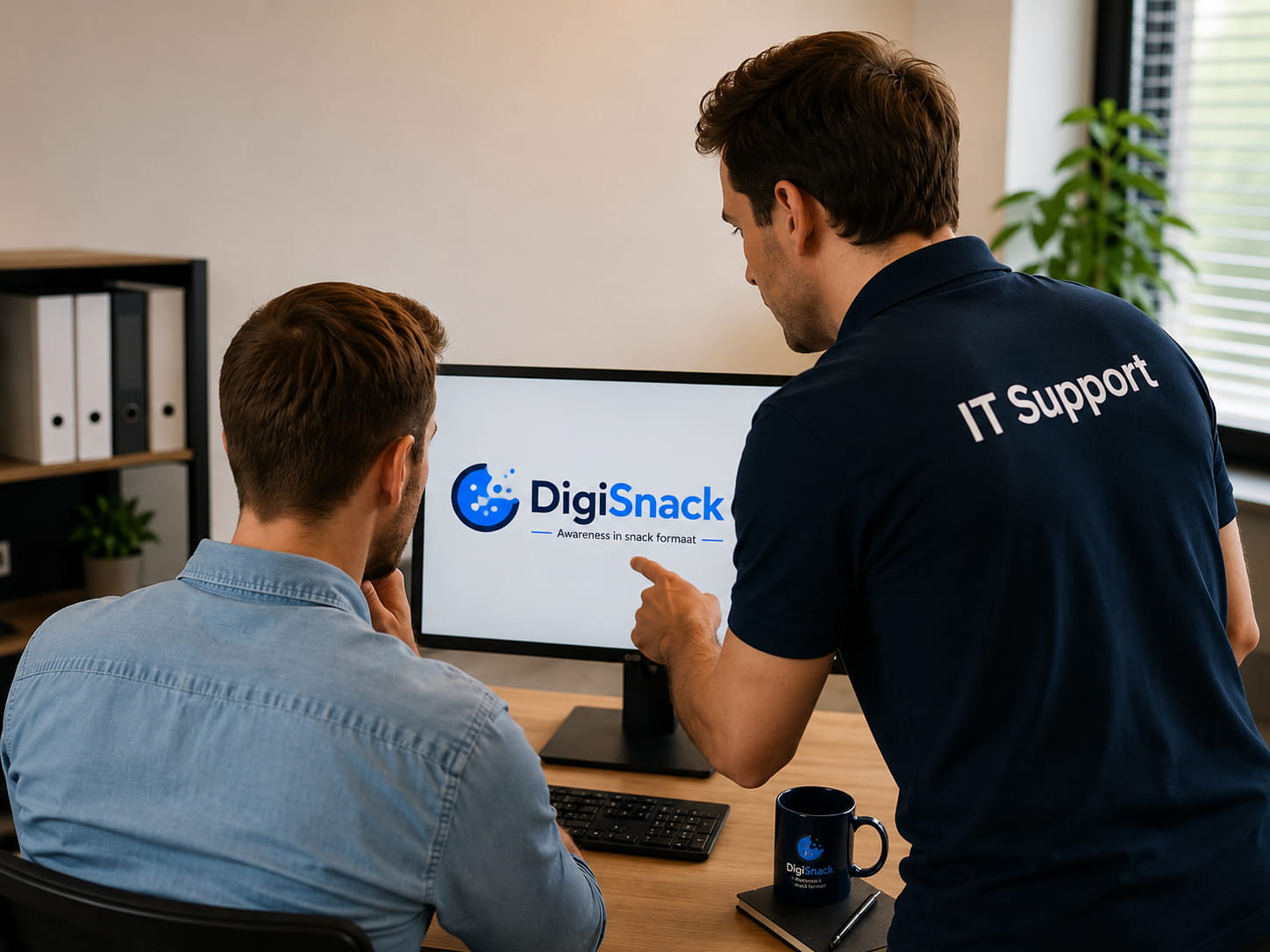 ICT-partner die DigiSnack uitlegt aan een klant